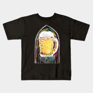 Batik Beer Pint Beer Drinker Religious hippie gothic microbrew father's day Kids T-Shirt